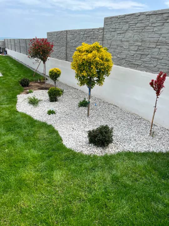 Design grădină cu zone de relaxare și vegetație diversă — Iași